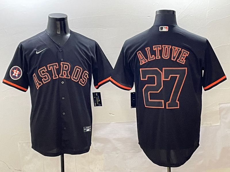 Men Houston Astros #27 Altuve Black Game Nike 2025 MLB Jersey style 4255->houston astros->MLB Jersey